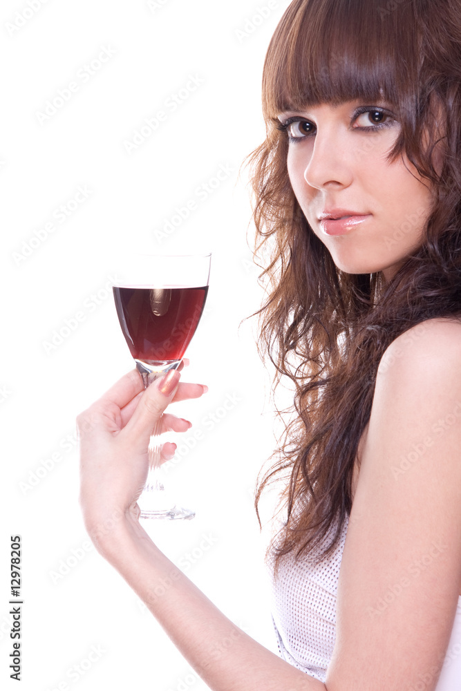 beautiful girl with a wineglass beautiful girl with a wineglass