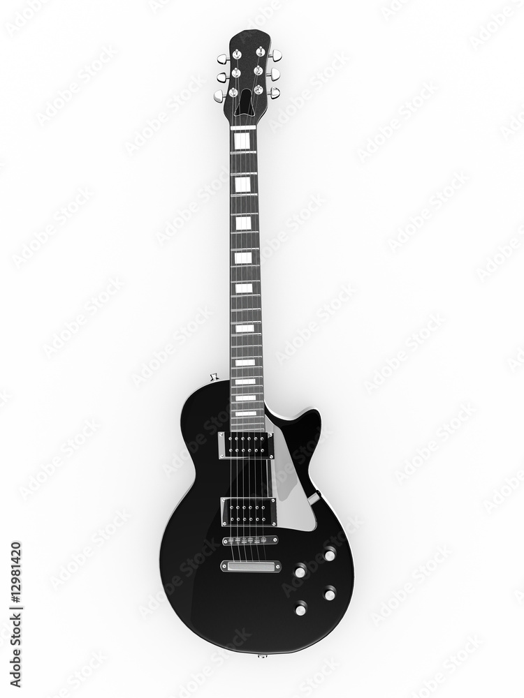 Black rock guitar