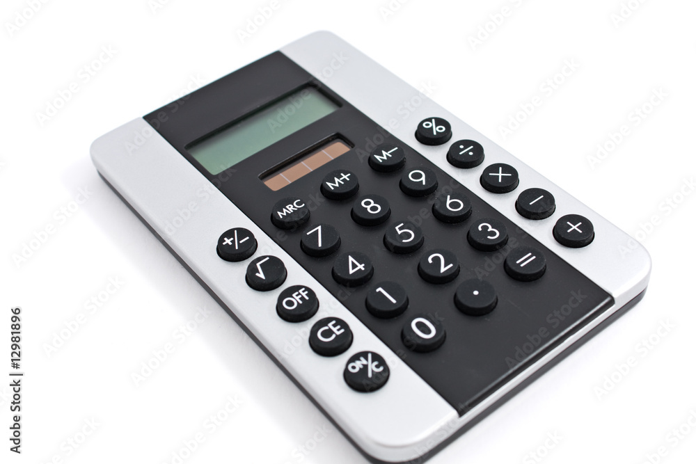 mathematics hand calculator isolated on white background mathematics hand calculator isolated on white background
