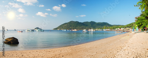 Obraz na plátně panoramic beach. Koh tao island. Thailand