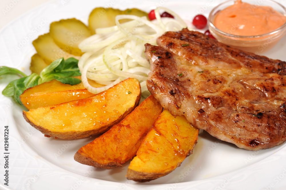 meat with potato meat with potato