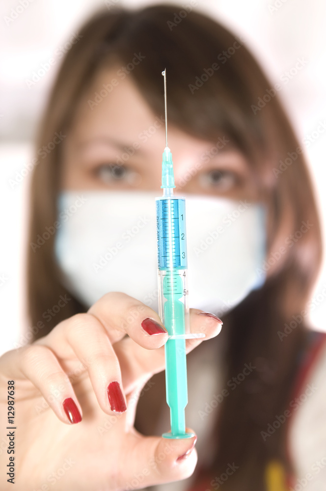 girl with syringe girl with syringe