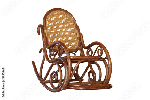 Rocking chair isolated 1.