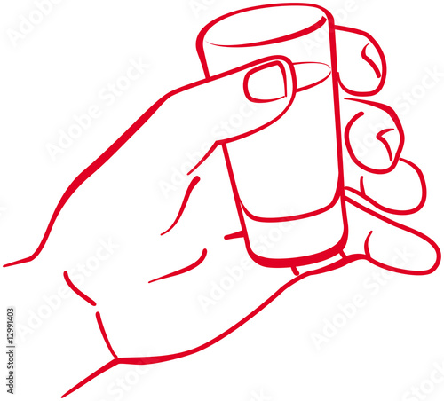 hand holding a glass with alcohol