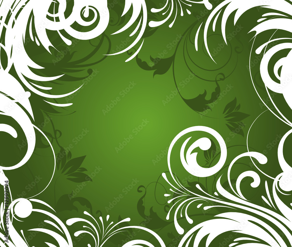 Floral abstract frame Floral abstract frame