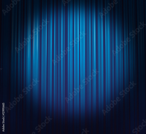 ice-blue curtain with spotlight