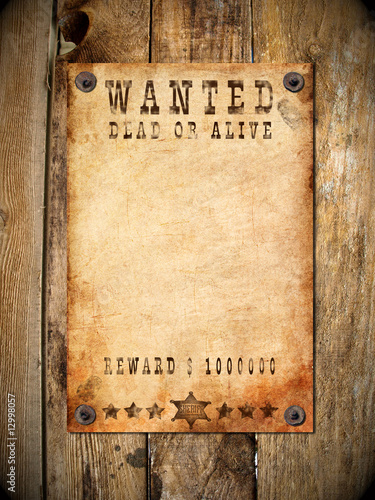 vintage wanted poster photo