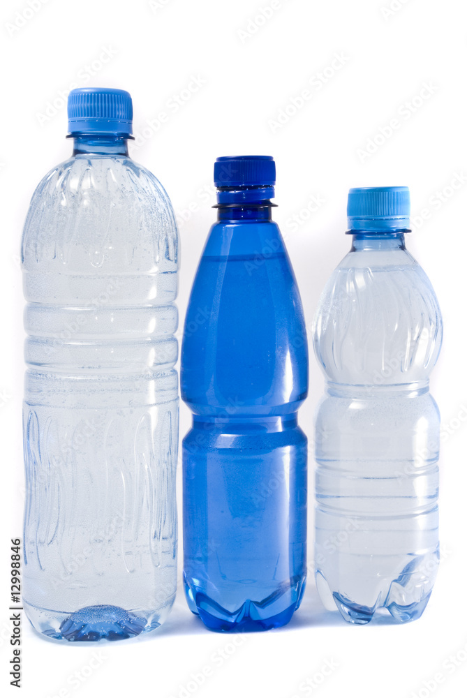 Three bottle of water isolated on the white background Three bottle of water isolated on the white background