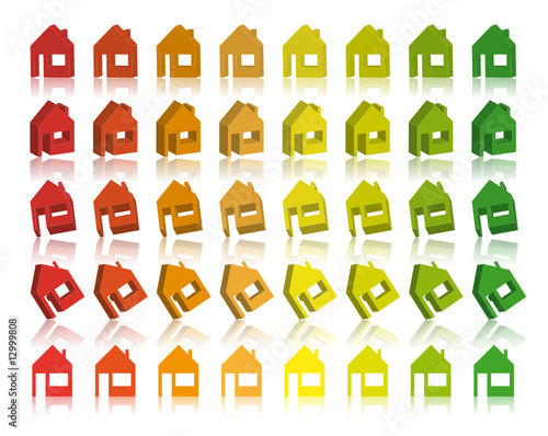 Eco houses 3D Vector
