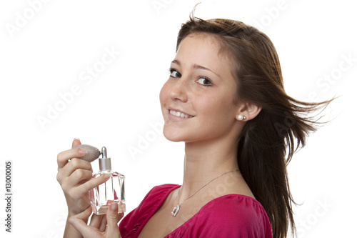 Teenager mit Parfum photo