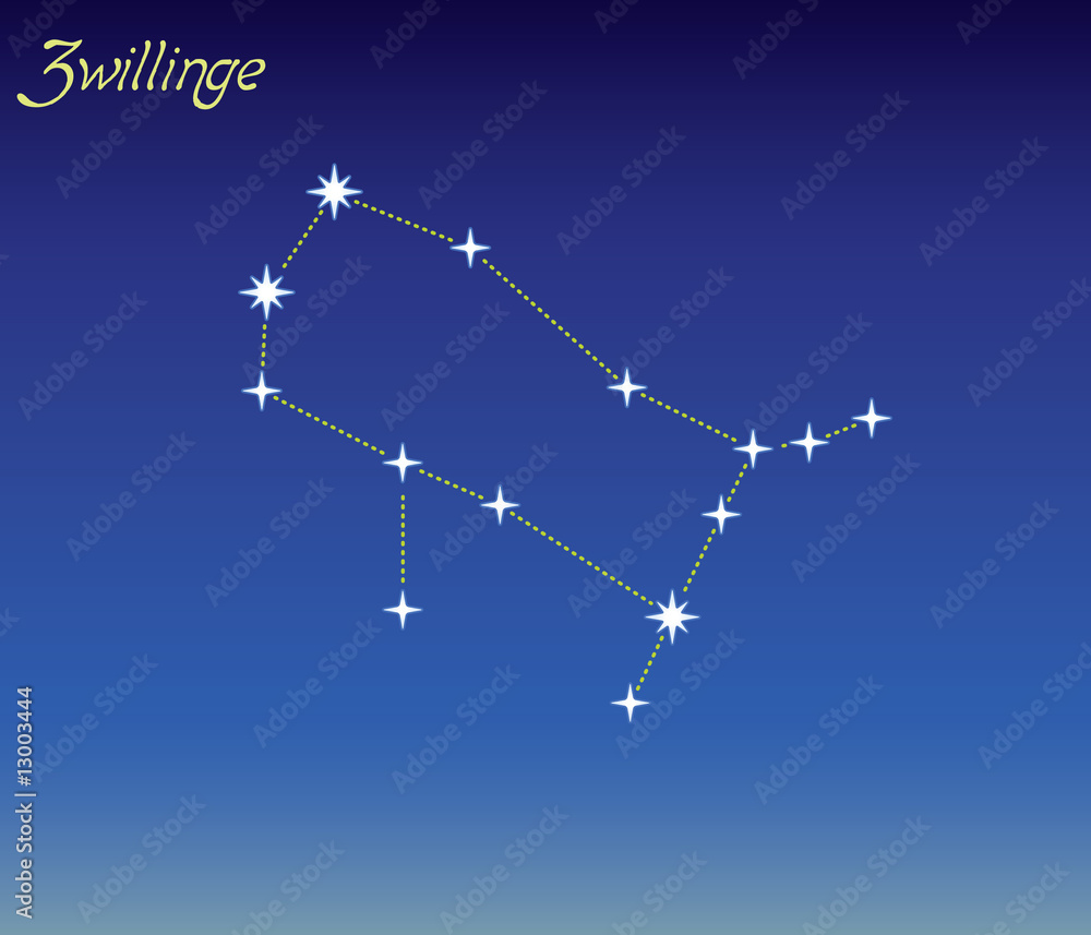 Sternbild Zwillinge Stock Vektorgrafik Adobe Stock