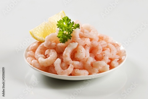 Plateful of shrimps photo