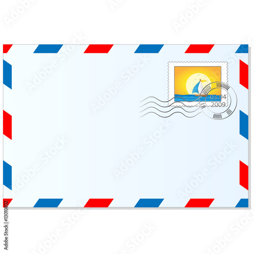 Briefumschlag und Briefmarke