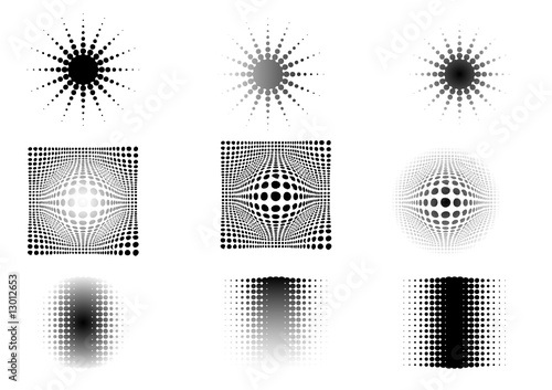 Abstract Circle Fading Graphic Elements