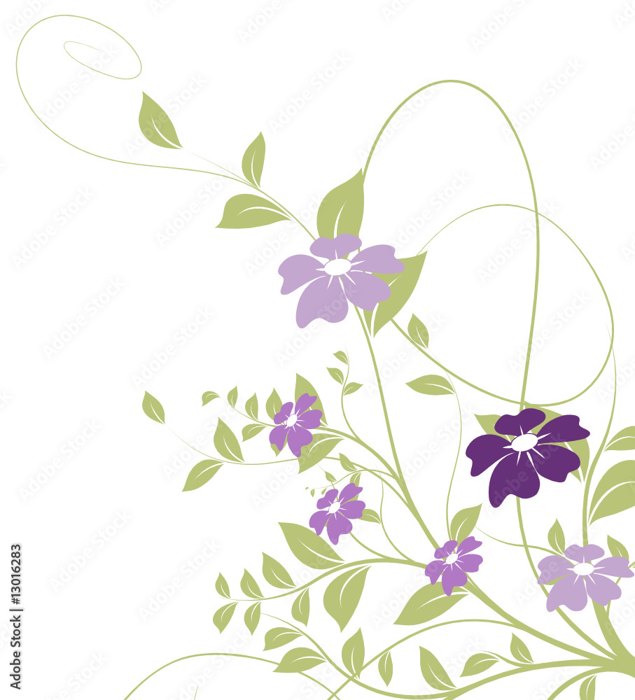 ecteur série - fleur - paysage nature vectoriel au printemps
