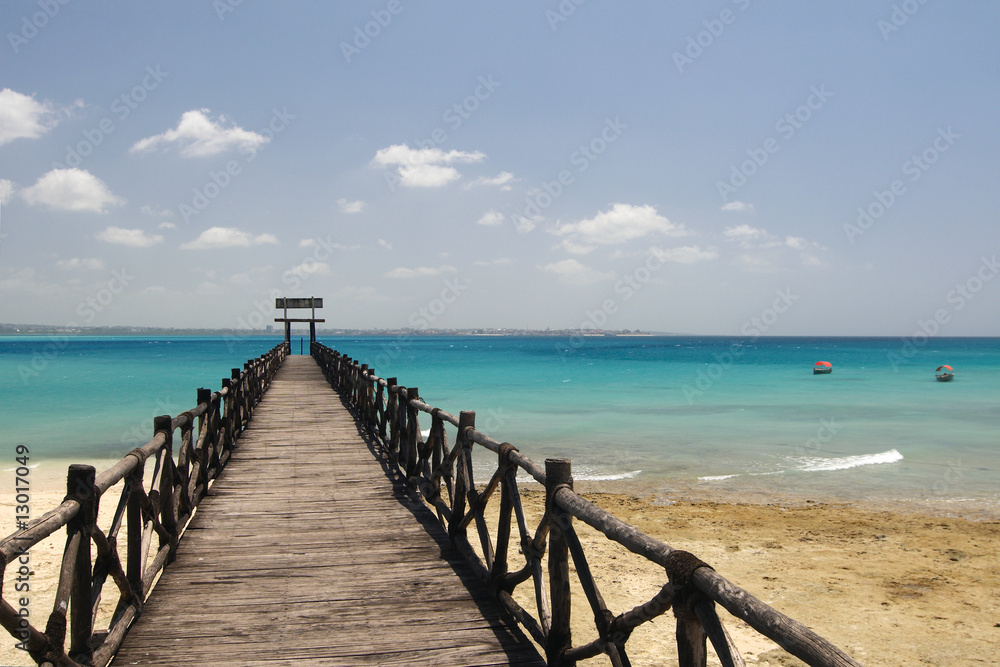 Entrance to Changuu island - paradise island near Zanzibar Entrance to Changuu island - paradise island near Zanzibar