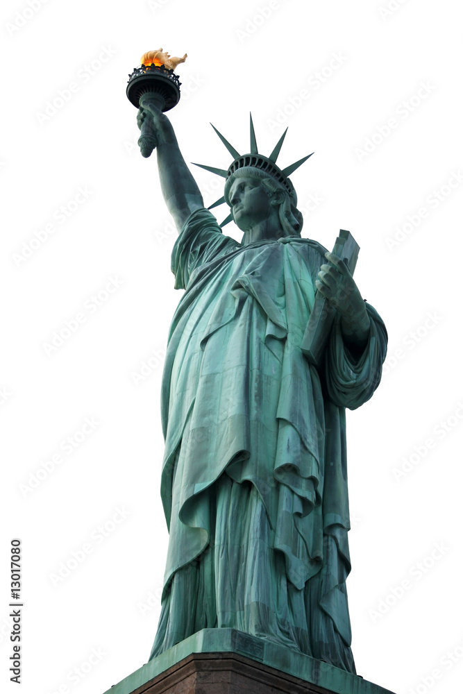 Fototapeta premium NY Statue of Liberty isolated on white