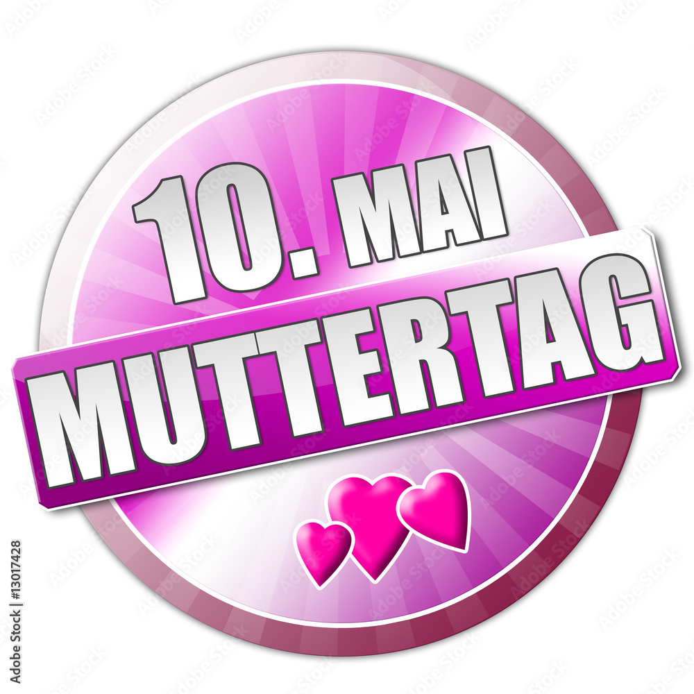 Fototapeta premium 10. Mai Muttertag Button