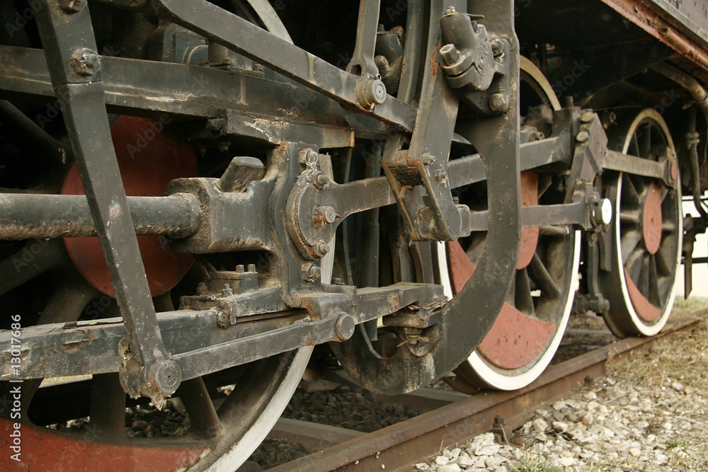 Old train on the platform 6