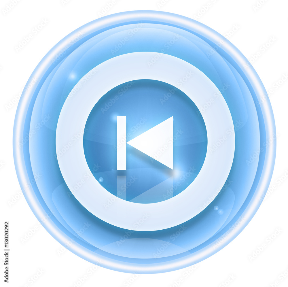 Rewind Back icon ice, isolated on white background. Rewind Back icon ice, isolated on white background.