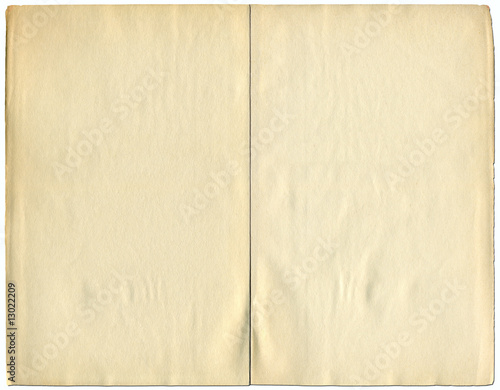 Wallpaper Mural Two blank pages from a 1932 vintage book isolated over white. Torontodigital.ca