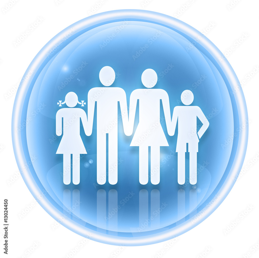 people icon ice, isolated on white background. people icon ice, isolated on white background.