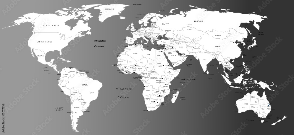 Obraz premium Political map of world