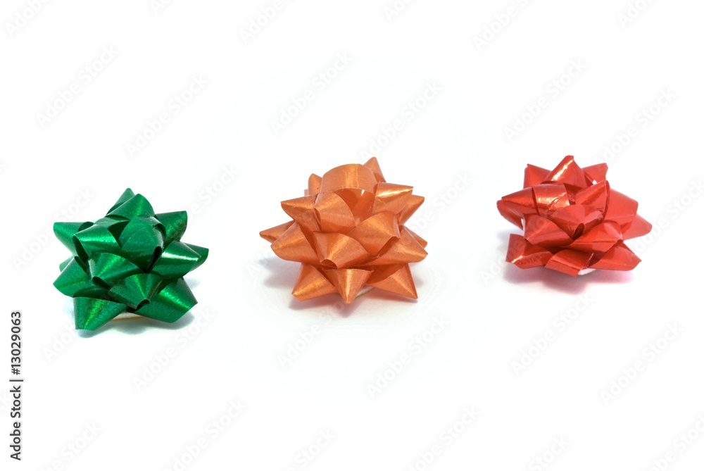 Green, Orange and Red Bows Green, Orange and Red Bows