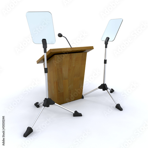 Slika na platnu Lecturn and teleprompter