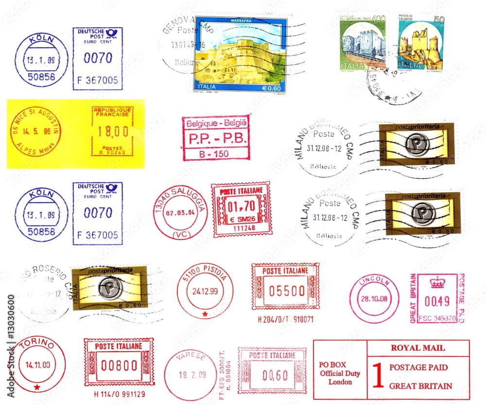 European stamps, postmarks and labels