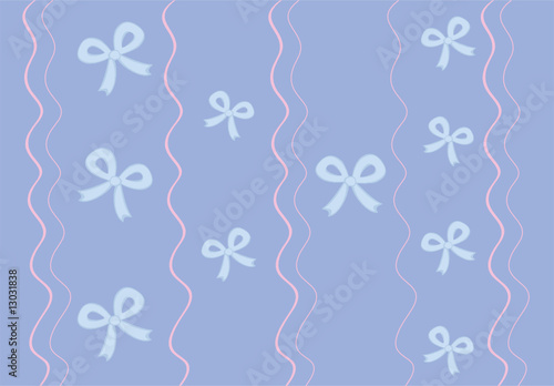 Violet background with wavy lines and bows