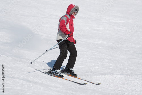Skier on a mountain slope
