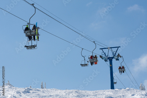 Ski lift to top of mountain