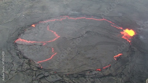Glowing lava in the Erta Ale volcano