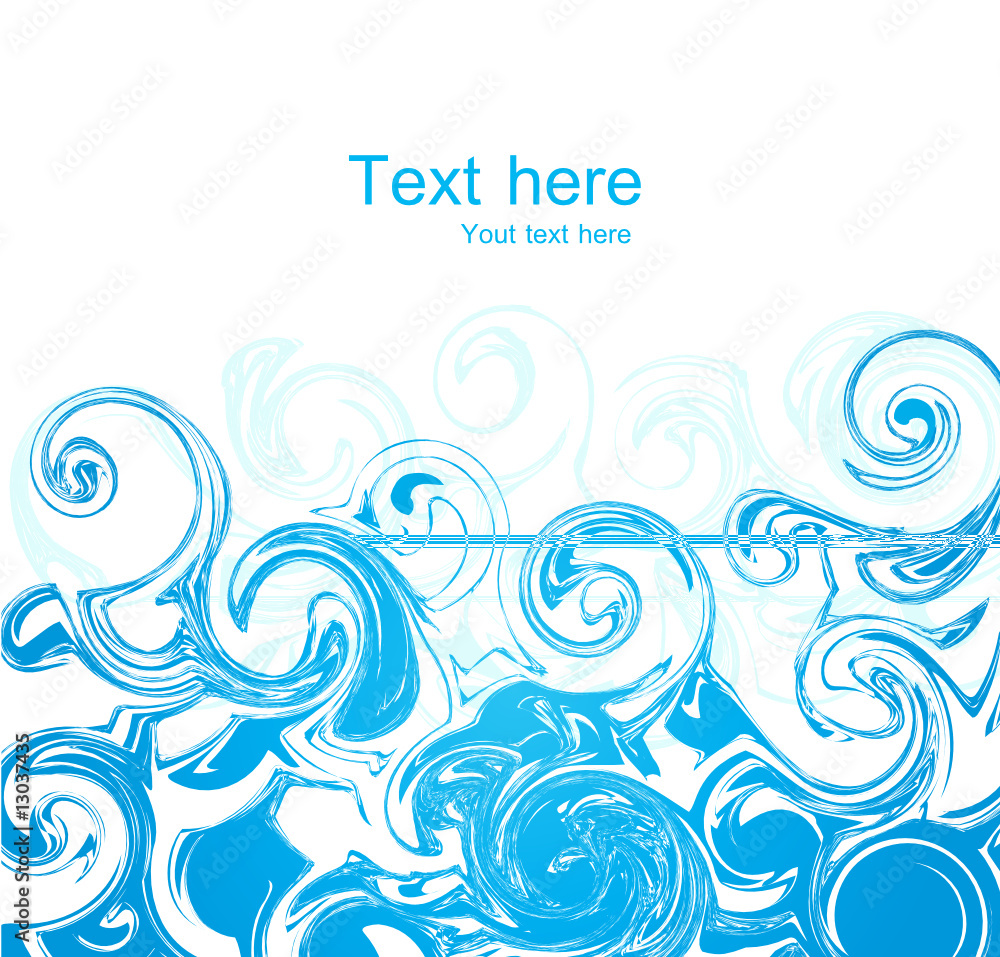 Vector blue waves with space for your text Vector blue waves with space for your text