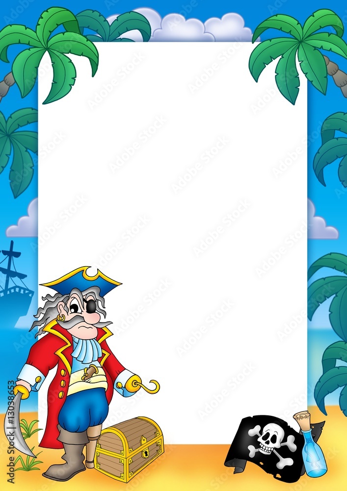 Obraz premium Frame with pirate 3