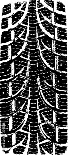 trace of the winter tyre, vector