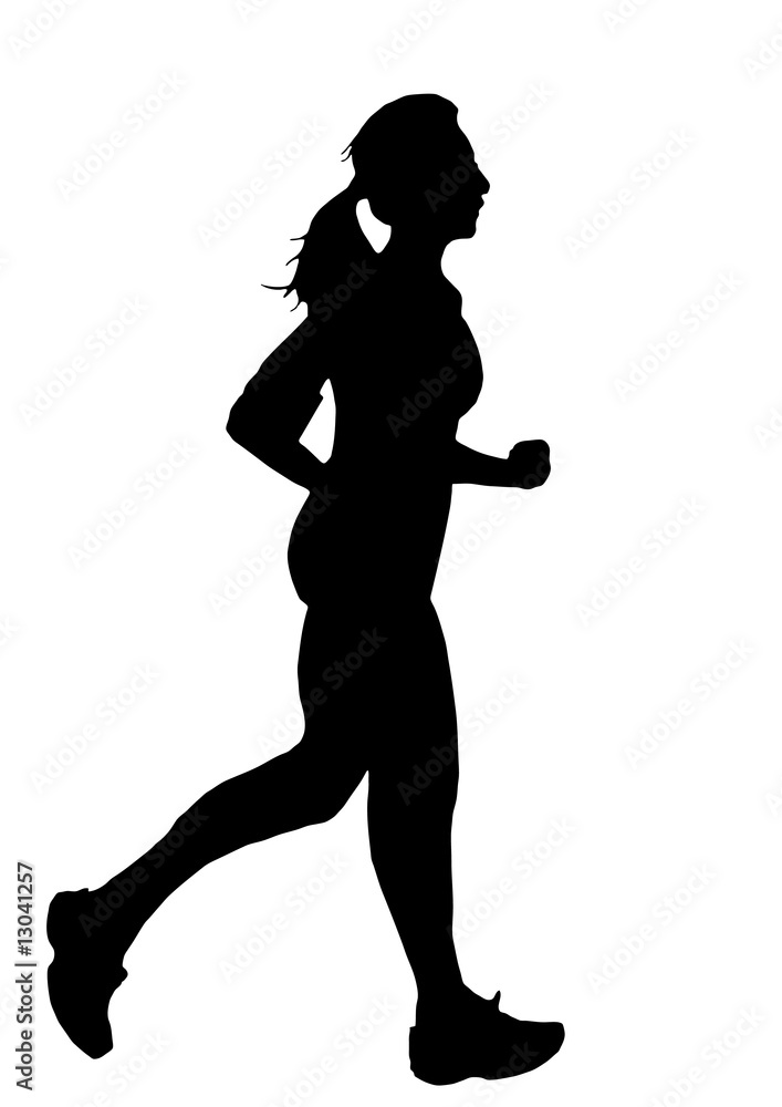 donna in corsa (vettoriale)
