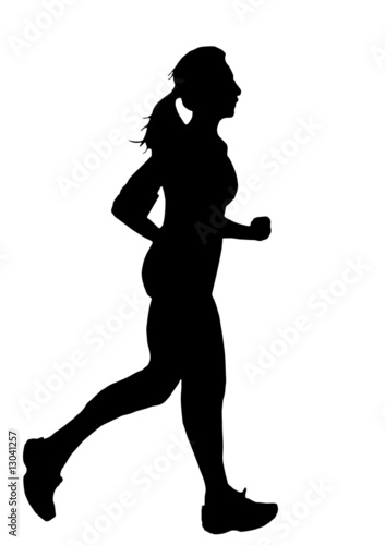 donna in corsa (vettoriale)