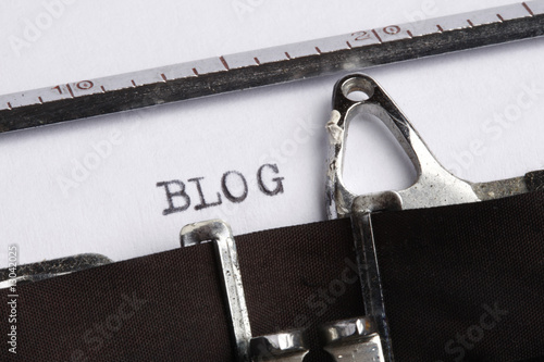 Blog written on old typewriter