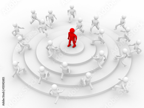 concept of leadership. 3D i...