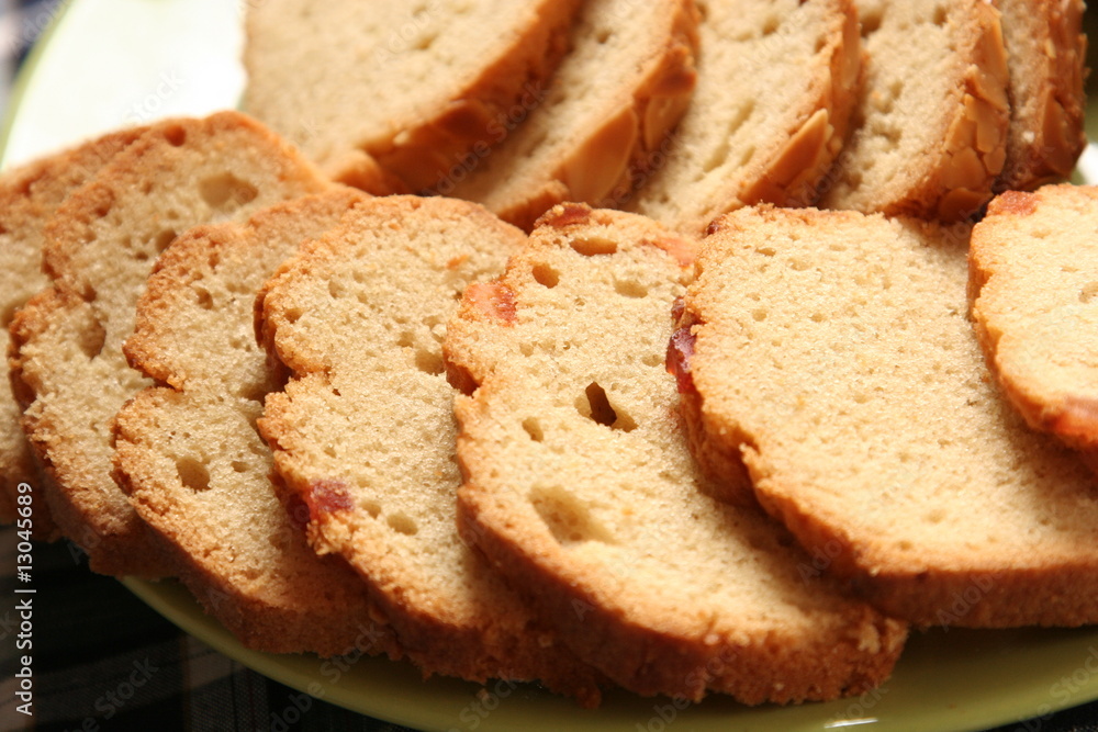 Fresh Vanilla cake with dried fruits