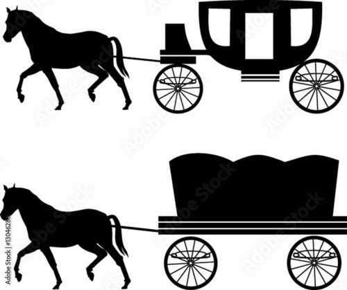 Fotografia old horse carriage