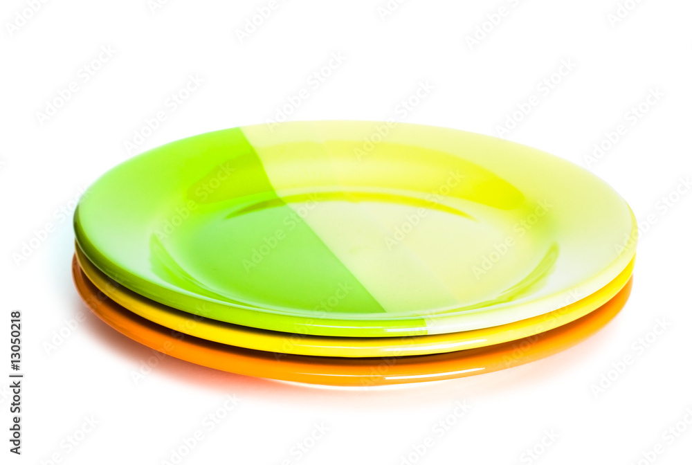 plates isolated on white background plates isolated on white background