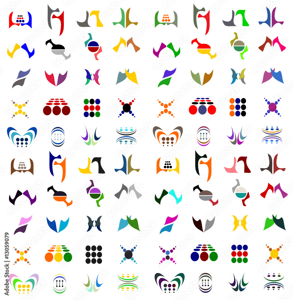 Colourful Logo Icon Set Collection