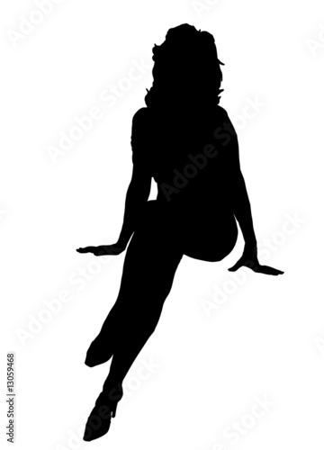 donna nuda seduta (vettoriale)