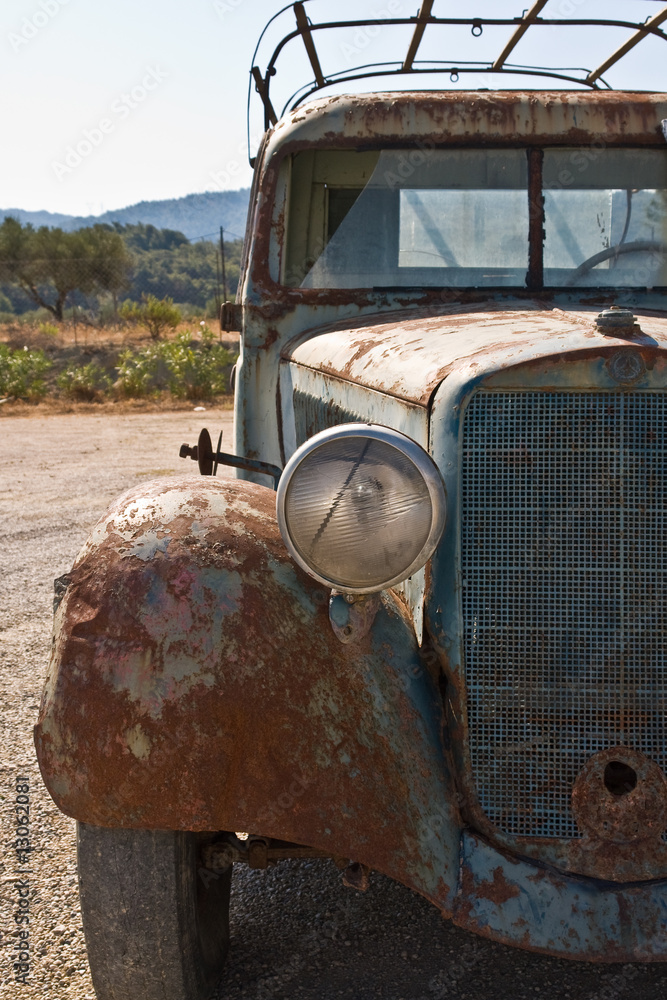 Rusty vintage car