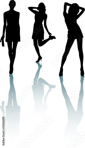 silhouette fashion girls