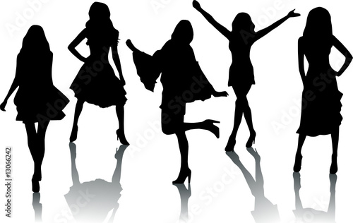 silhouette fashion girls