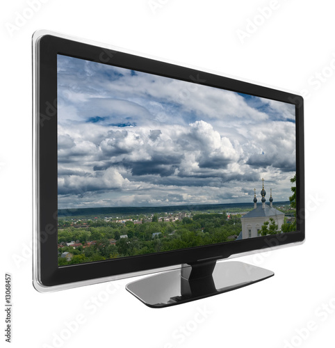 tv with landscape